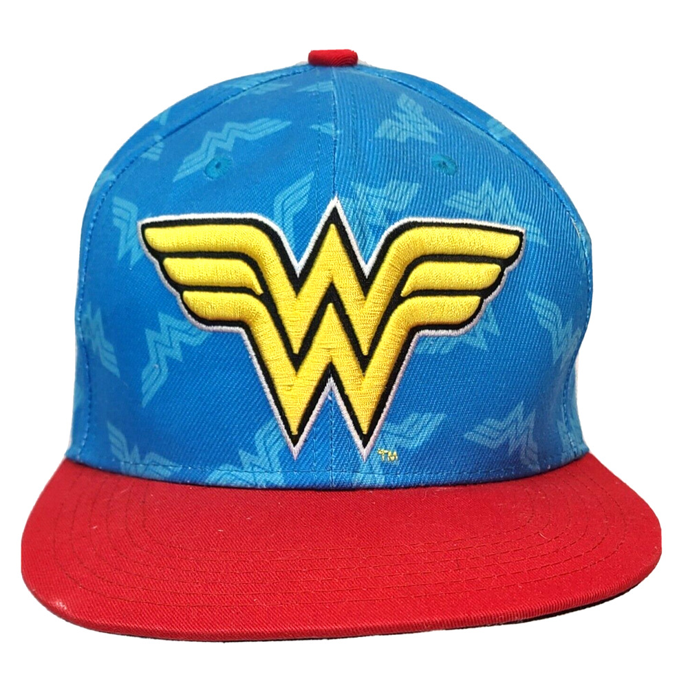 Wonder Woman DC Comics Hat Women's Snapback Red & Blue Cap Superhero Movie
